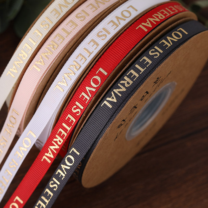 Love is Eternal Bronzing Spiral Ribbon