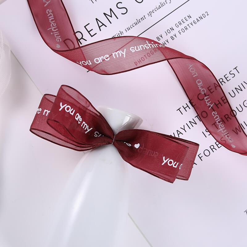 You Are My Sunshine Sheer Organza Ribbon