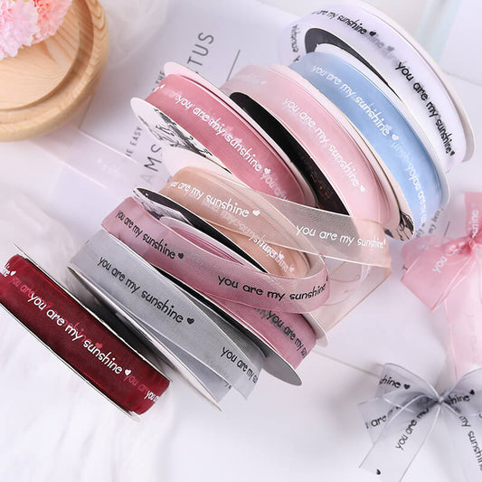 You Are My Sunshine Sheer Organza Ribbon