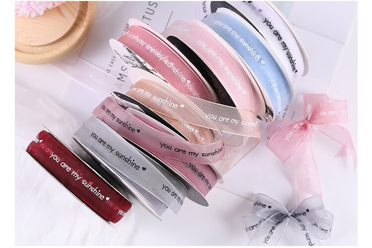 You Are My Sunshine Sheer Organza Ribbon