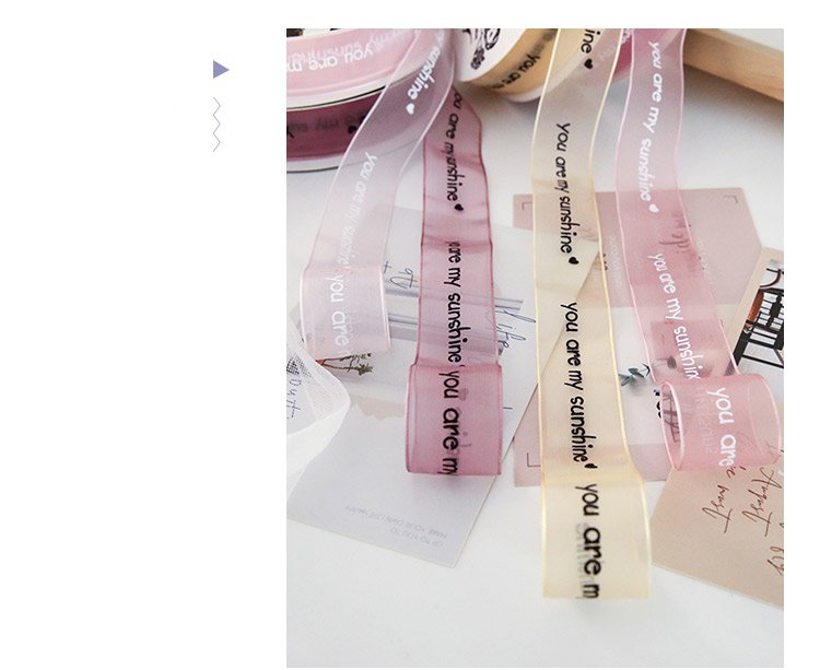 You Are My Sunshine Sheer Organza Ribbon