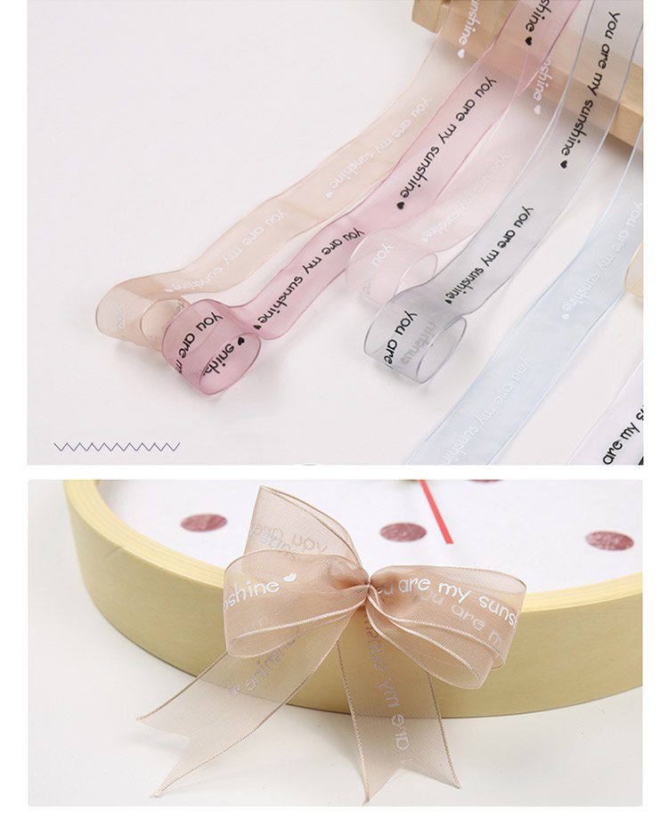 You Are My Sunshine Sheer Organza Ribbon