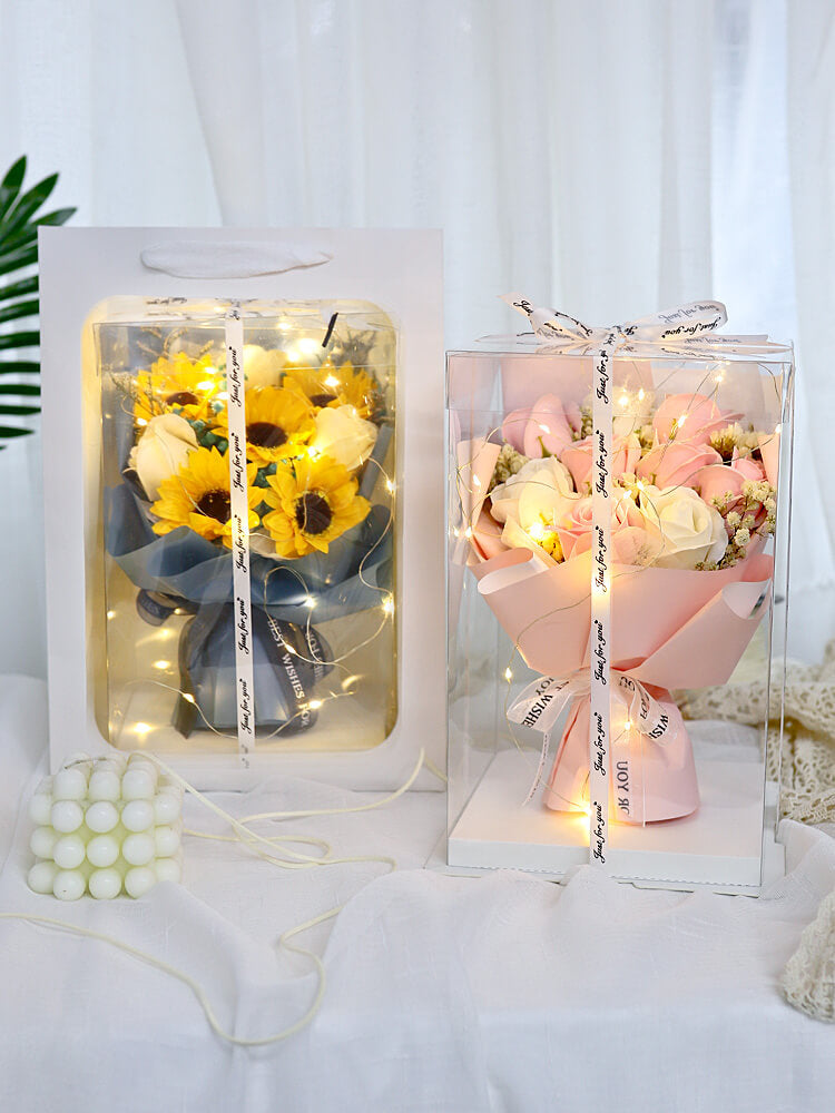 Flower Bouquet In a Box - Artificial Soap Flower for Birthday and Special One