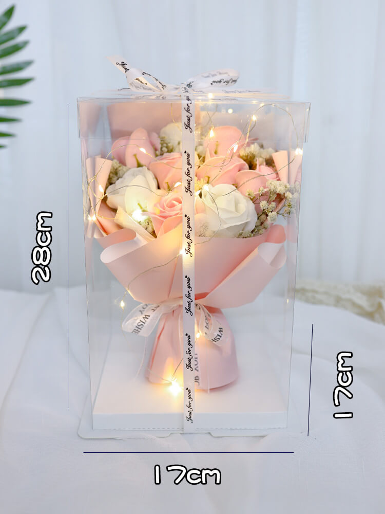 Flower Bouquet In a Box - Artificial Soap Flower for Birthday and Special One