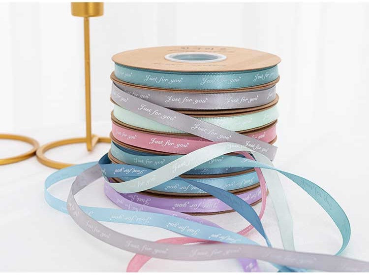Just For You Ribbon For Flower Bouquet and Gift Wrapping - 1 cm 50 Yards