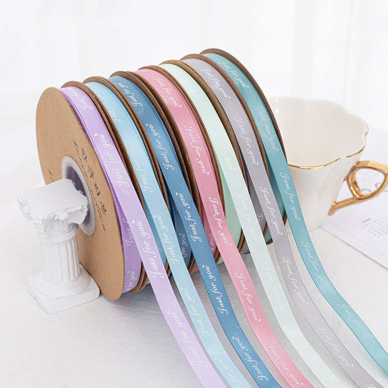 Just For You Ribbon For Flower Bouquet and Gift Wrapping - 1 cm 50 Yards