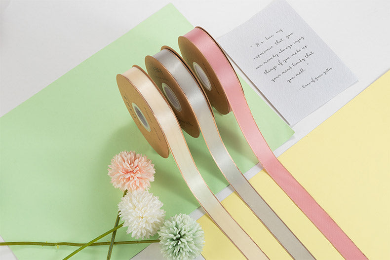 Gold Edge Ribbon For Flower Bouquet and Gift Wrapping