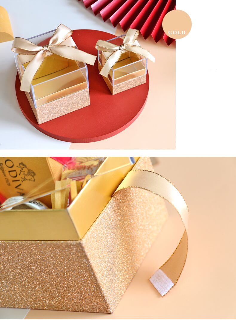 Transparent Acrylic Flower Box Wedding Gift Box