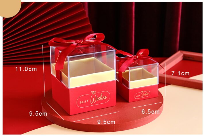 Transparent Acrylic Flower Box Wedding Gift Box