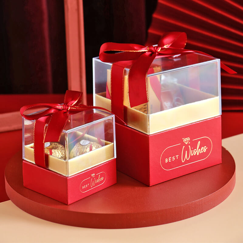 Transparent Acrylic Flower Box Wedding Gift Box