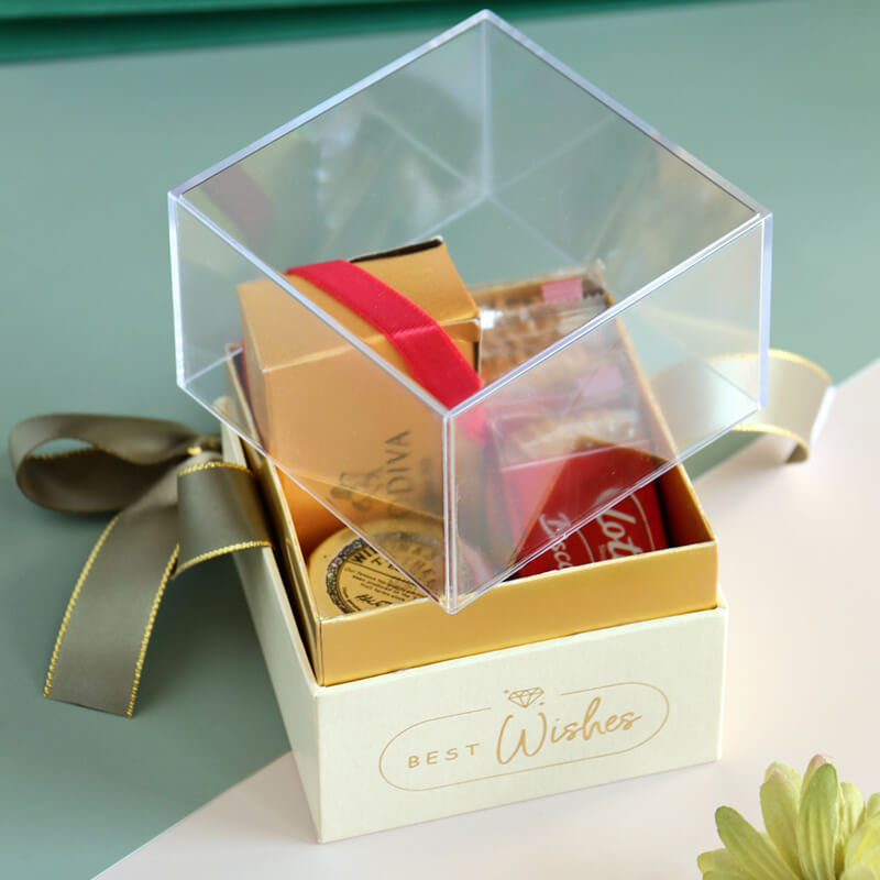 Transparent Acrylic Flower Box Wedding Gift Box