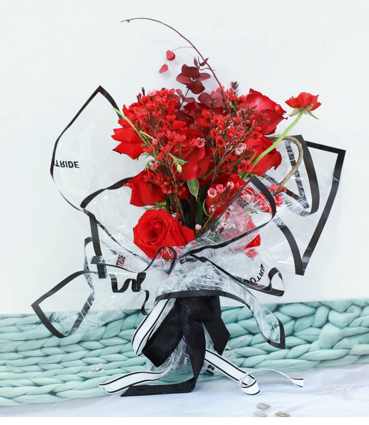 Anime Style Transparent Flower Wrapping Paper