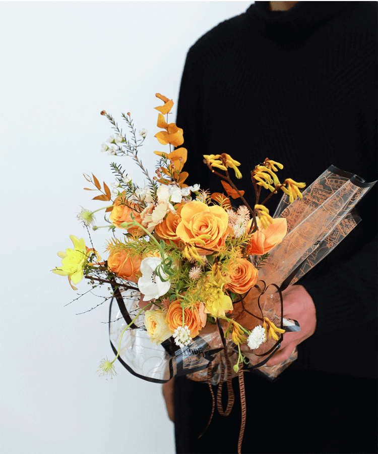 Anime Style Transparent Flower Wrapping Paper