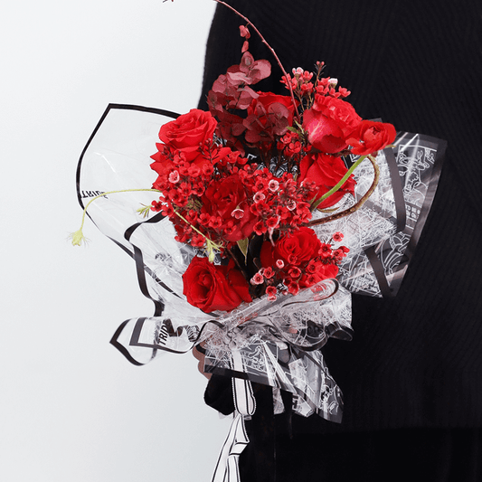 Anime Style Transparent Flower Wrapping Paper