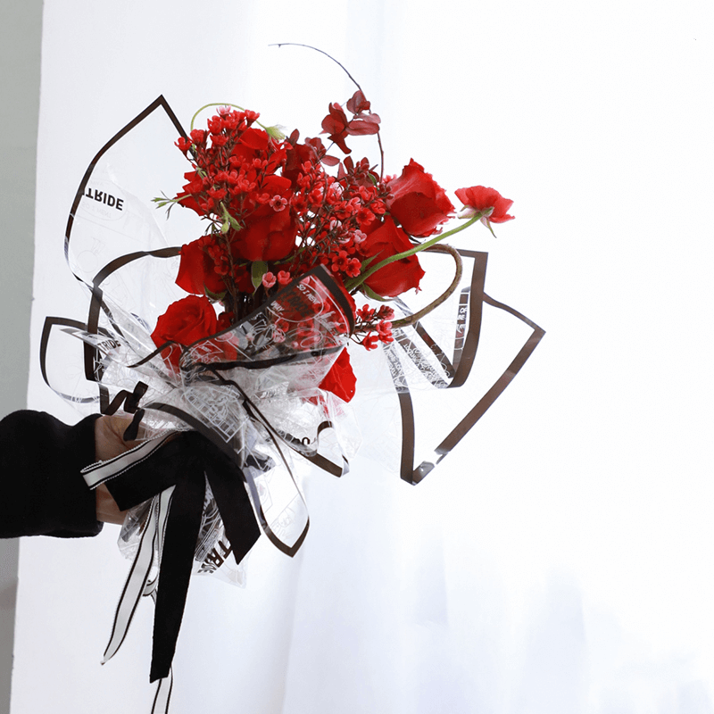 Anime Style Transparent Flower Wrapping Paper