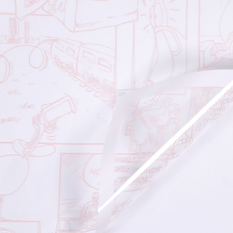 Anime Style Transparent Flower Wrapping Paper
