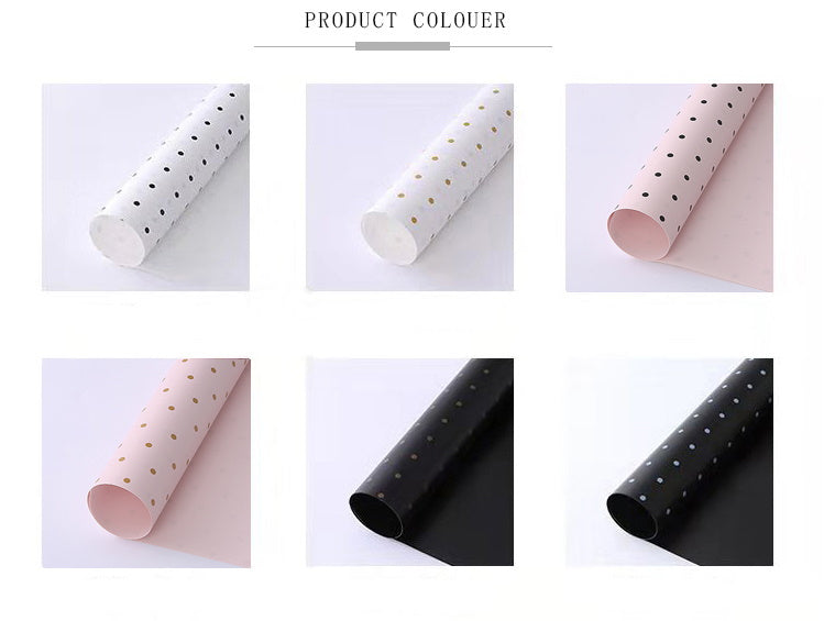 Polka Dot Waterproof Flower Wrapping Paper
