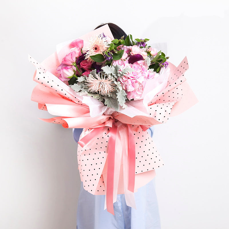 Polka Dot Waterproof Flower Wrapping Paper