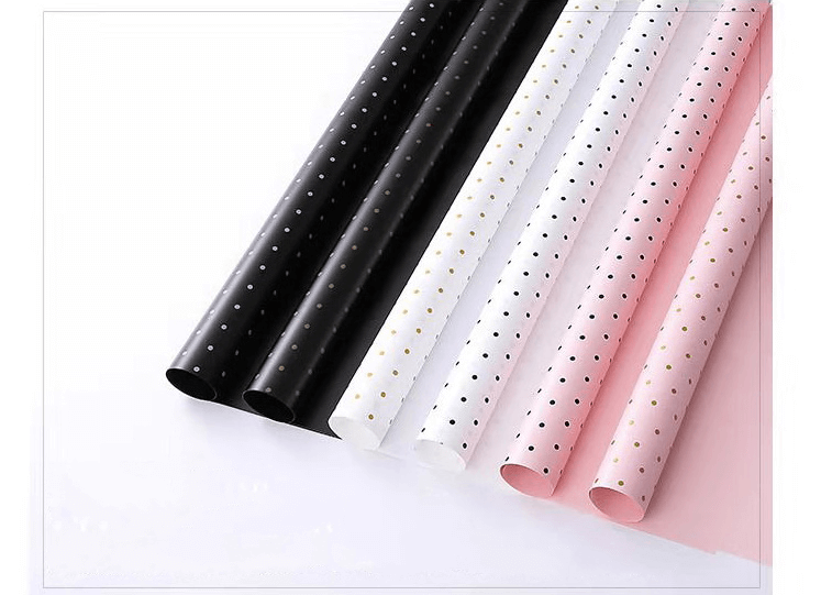 Polka Dot Waterproof Flower Wrapping Paper