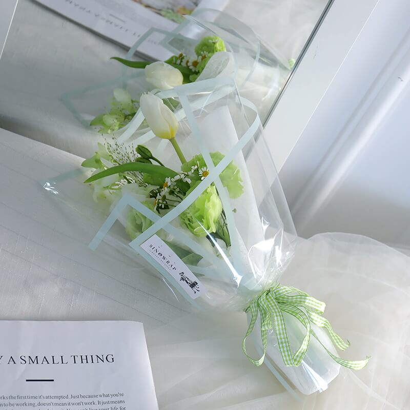 Cellophane Waterproof Colorful Border Transparent Flower Wrapping Paper
