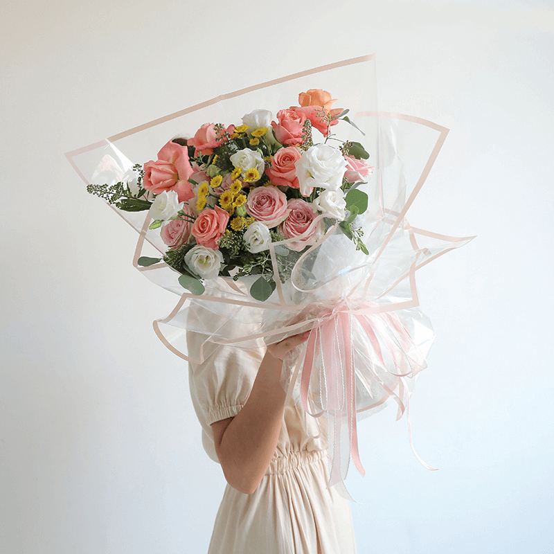 Cellophane Wrapping Paper Flowers  Bouquet Wrapping Paper Transparent - 20  Sheets - Aliexpress