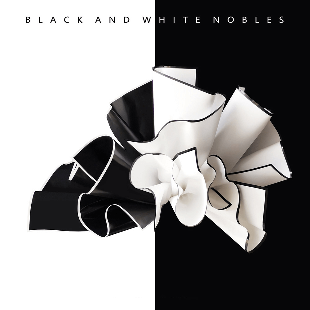 Black and White Edge Flower Wrapping Paper