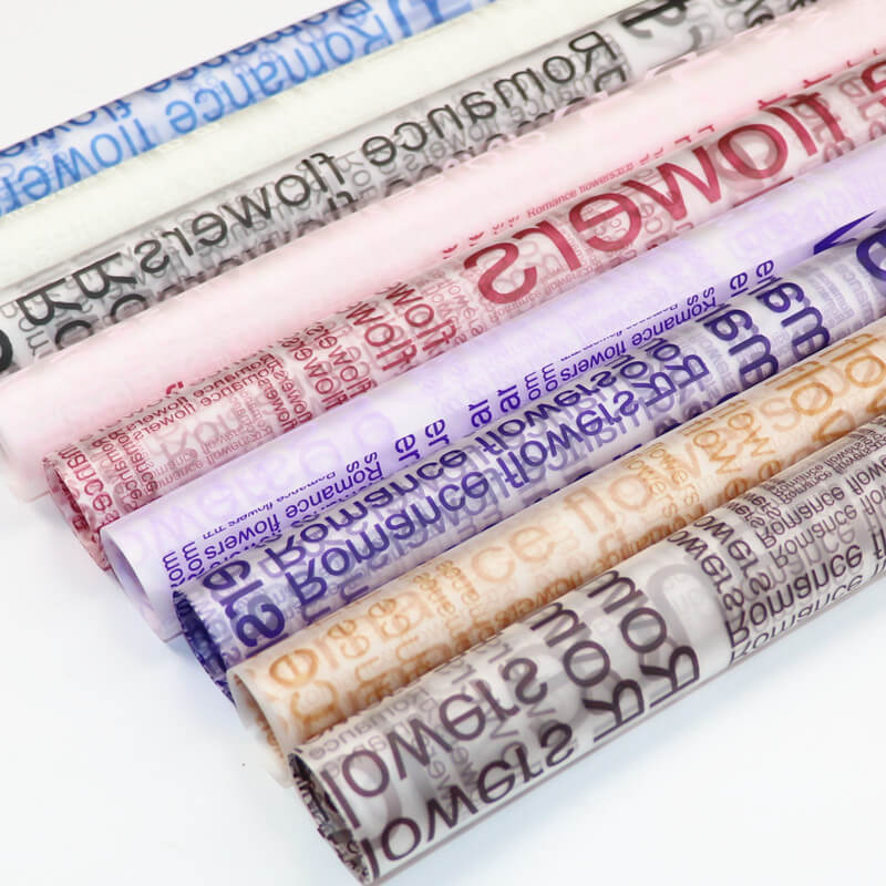 English Translucent Matte Flower Wrapping Paper
