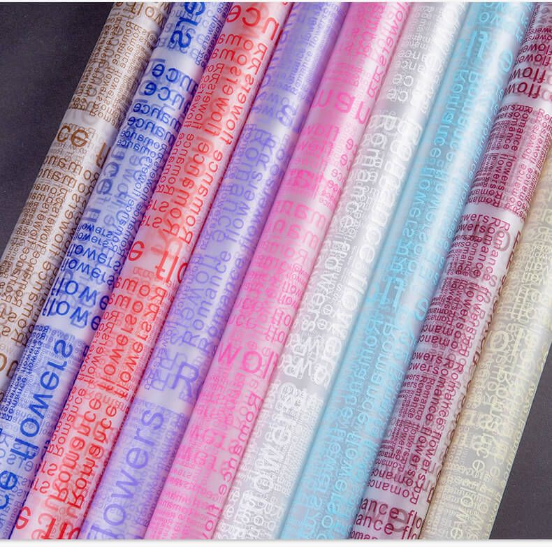 English Translucent Matte Flower Wrapping Paper