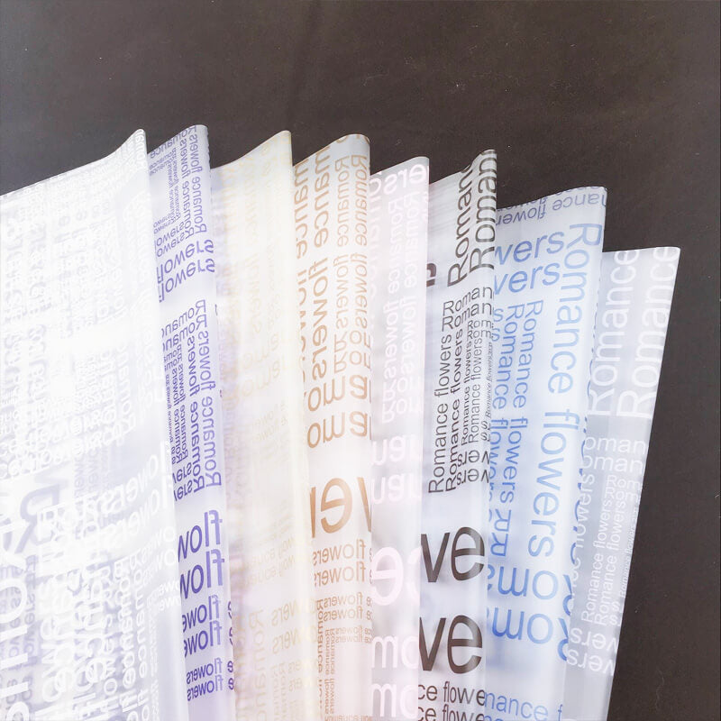 English Translucent Matte Flower Wrapping Paper