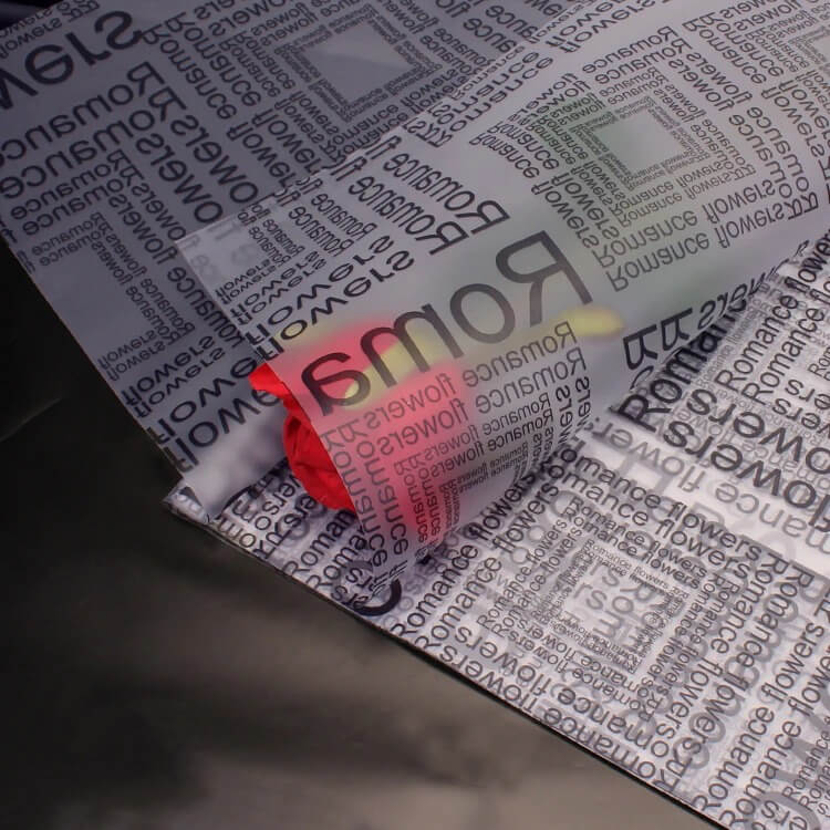 English Translucent Matte Flower Wrapping Paper