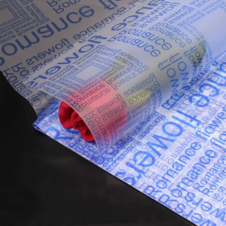 English Translucent Matte Flower Wrapping Paper