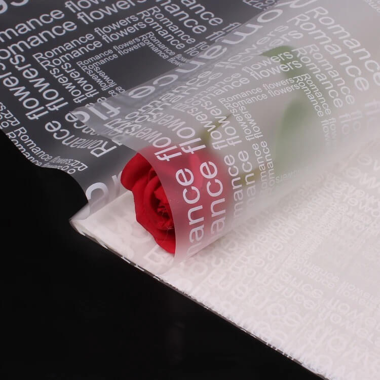 English Translucent Matte Flower Wrapping Paper
