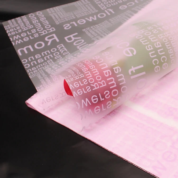 English Translucent Matte Flower Wrapping Paper