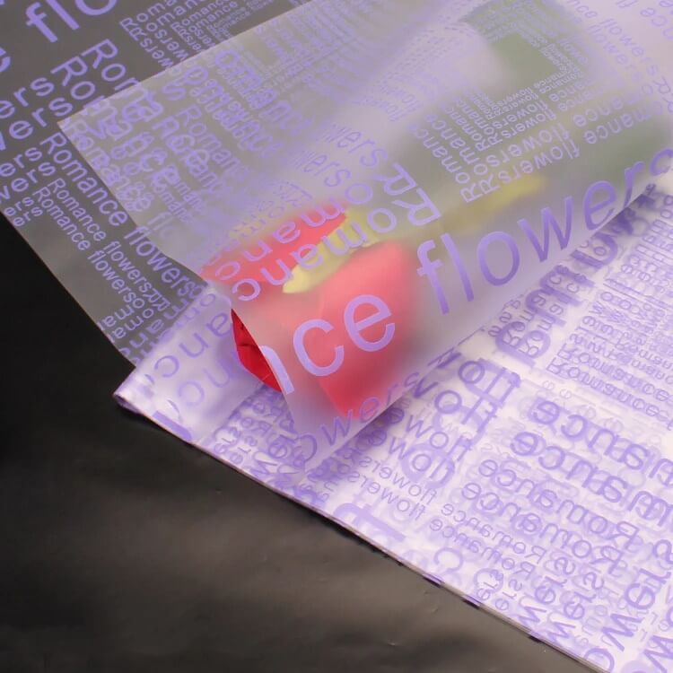English Translucent Matte Flower Wrapping Paper