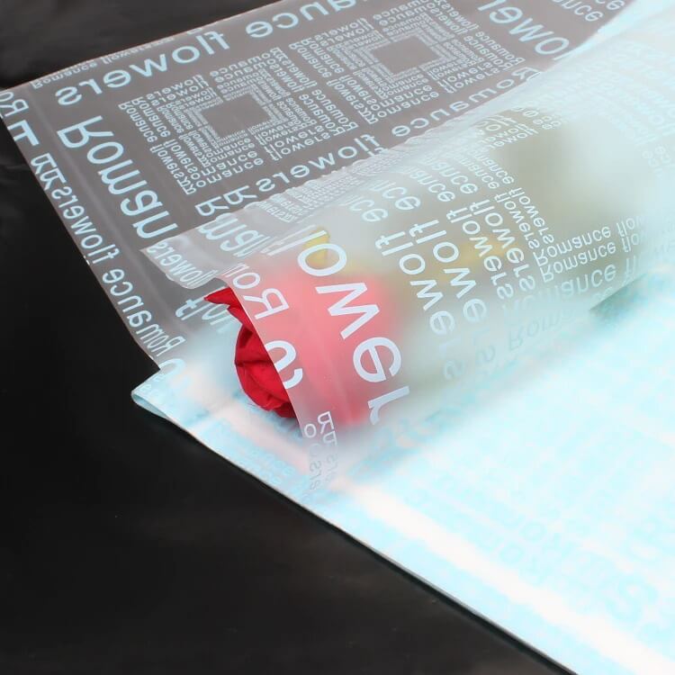 English Translucent Matte Flower Wrapping Paper