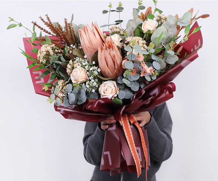 Big "Love" Flower Wrapping Paper