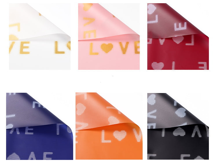 Big "Love" Flower Wrapping Paper
