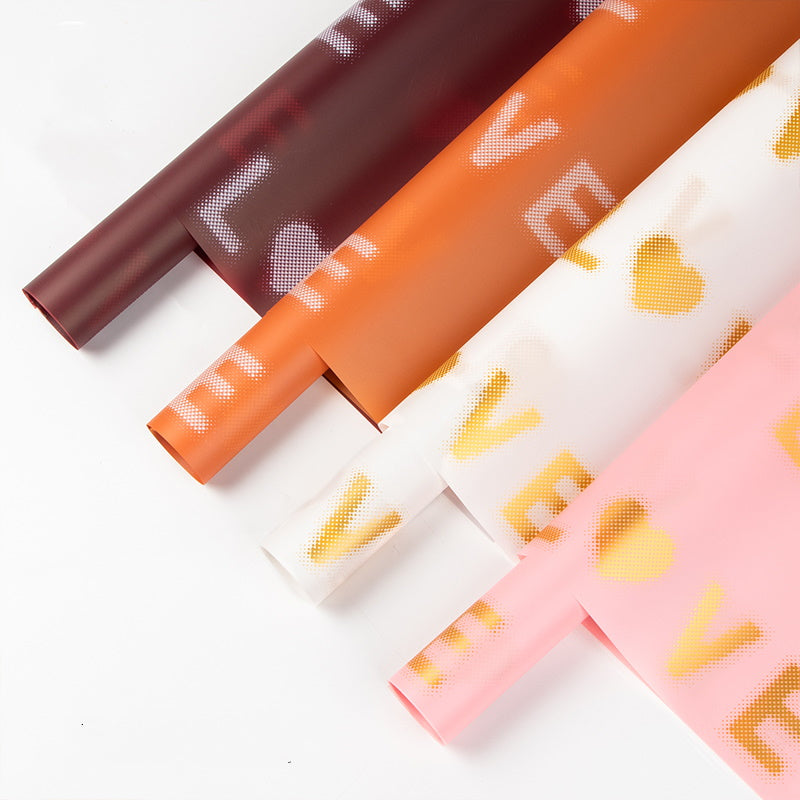 Big "Love" Flower Wrapping Paper