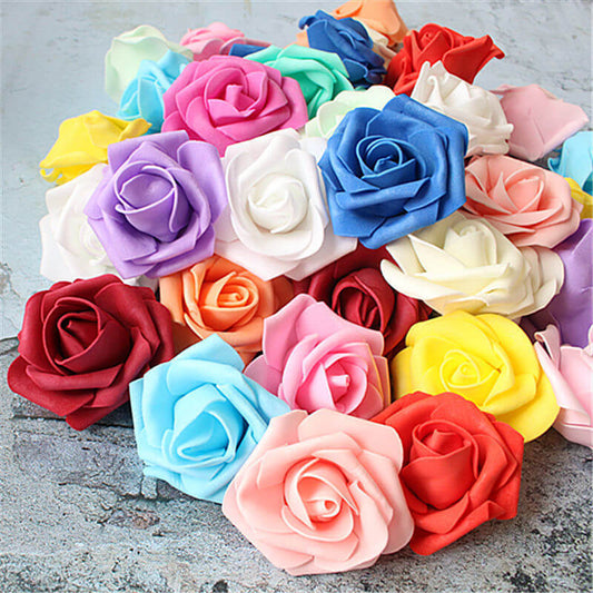 Foam Rose Artificial Flowers For Wedding Decor Bouquets Centerpieces Home Decoration DIY Crafts 6-7 cm
