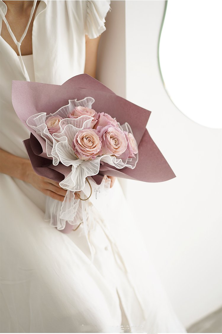 Wavy Lace Mesh Yarn Flower Wrapping Material