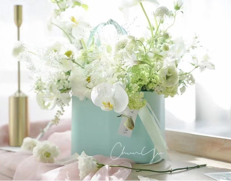 Leather Handbag Flower Gift Box For Florist and Flower Arrangement