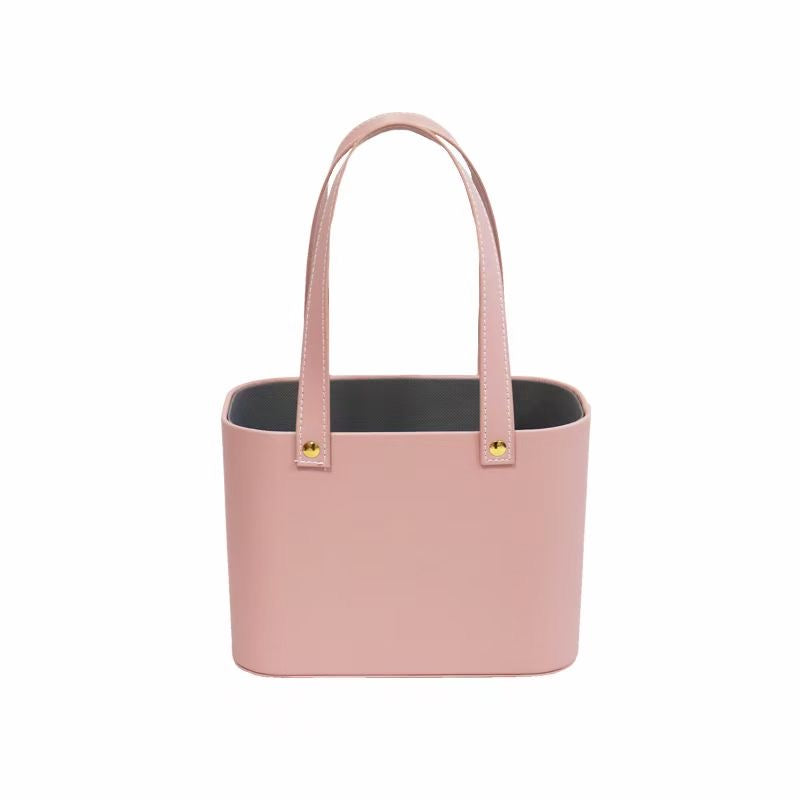 Leather Handbag Flower Gift Box For Florist and Flower Arrangement