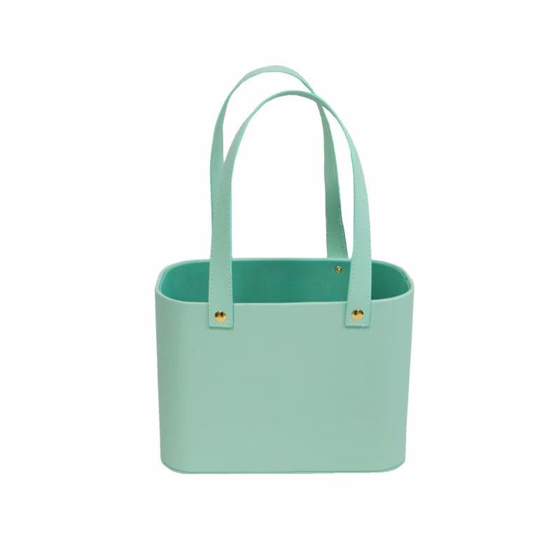 Leather Handbag Flower Gift Box For Florist and Flower Arrangement