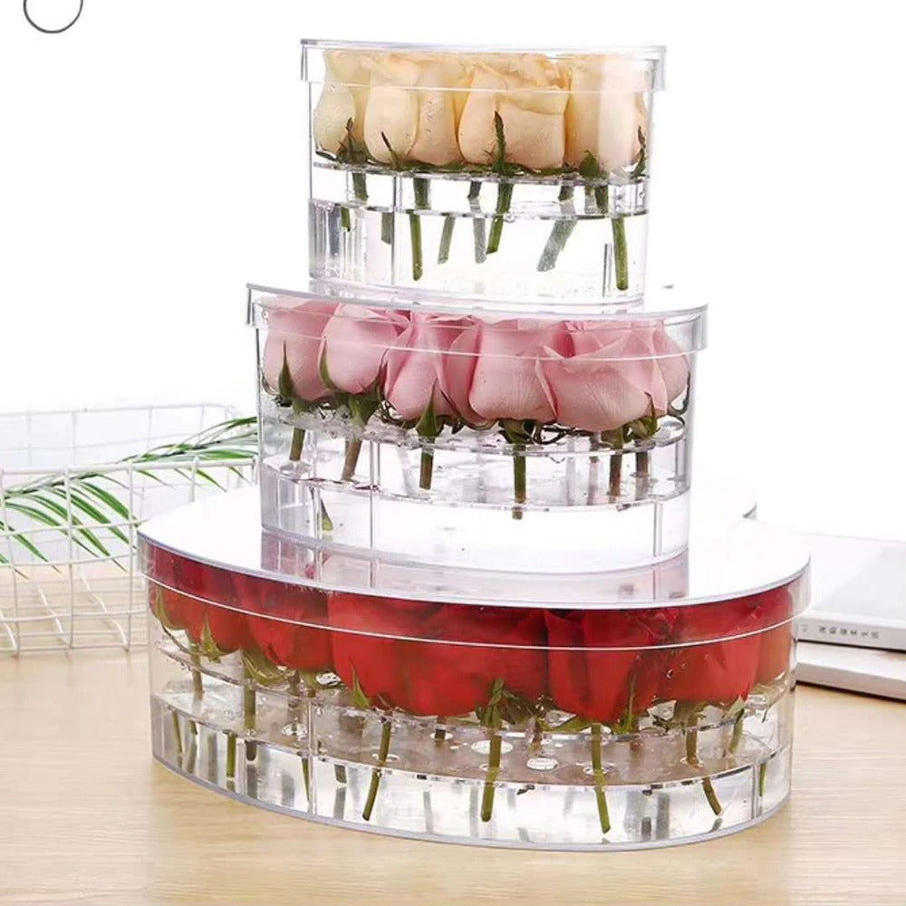 In Your Heart Flower Box - Heart Shaped Transparent Flower Gift Boxes