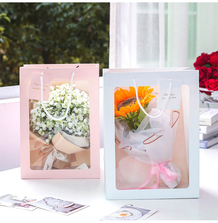 Open Sky Transparent Flower Bag Handheld Flower Bag For Florists And Flower Arrangements
