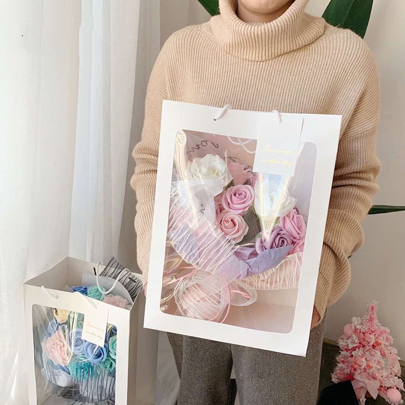Open Sky Transparent Flower Bag Handheld Flower Bag For Florists And Flower Arrangements