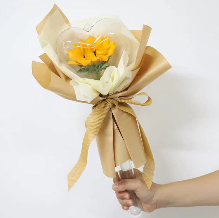 Happy Heart Acrylic Heart Shaped Baton Flower Box