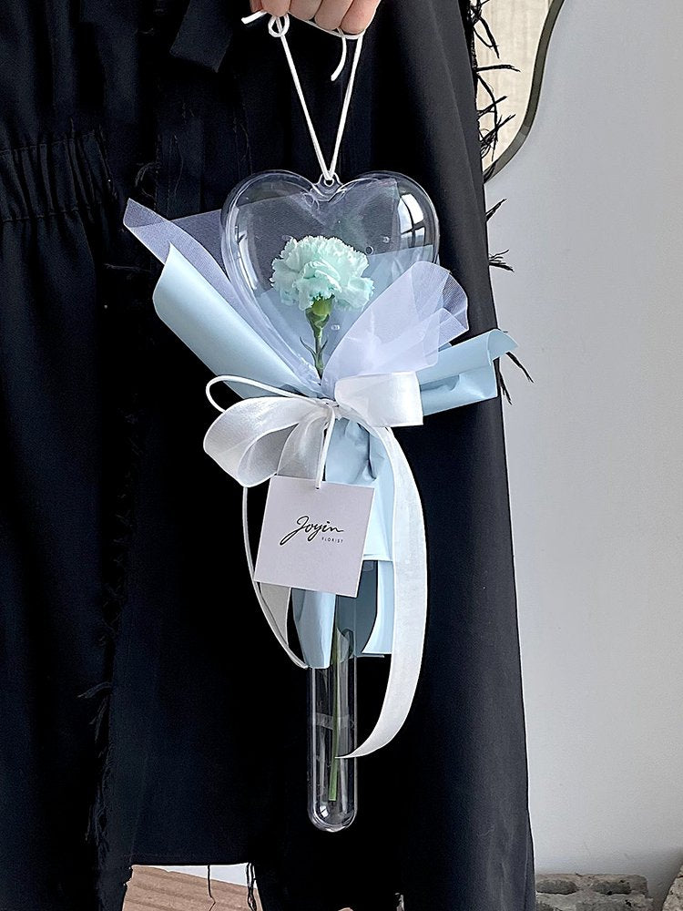 Happy Heart Acrylic Heart Shaped Baton Flower Box