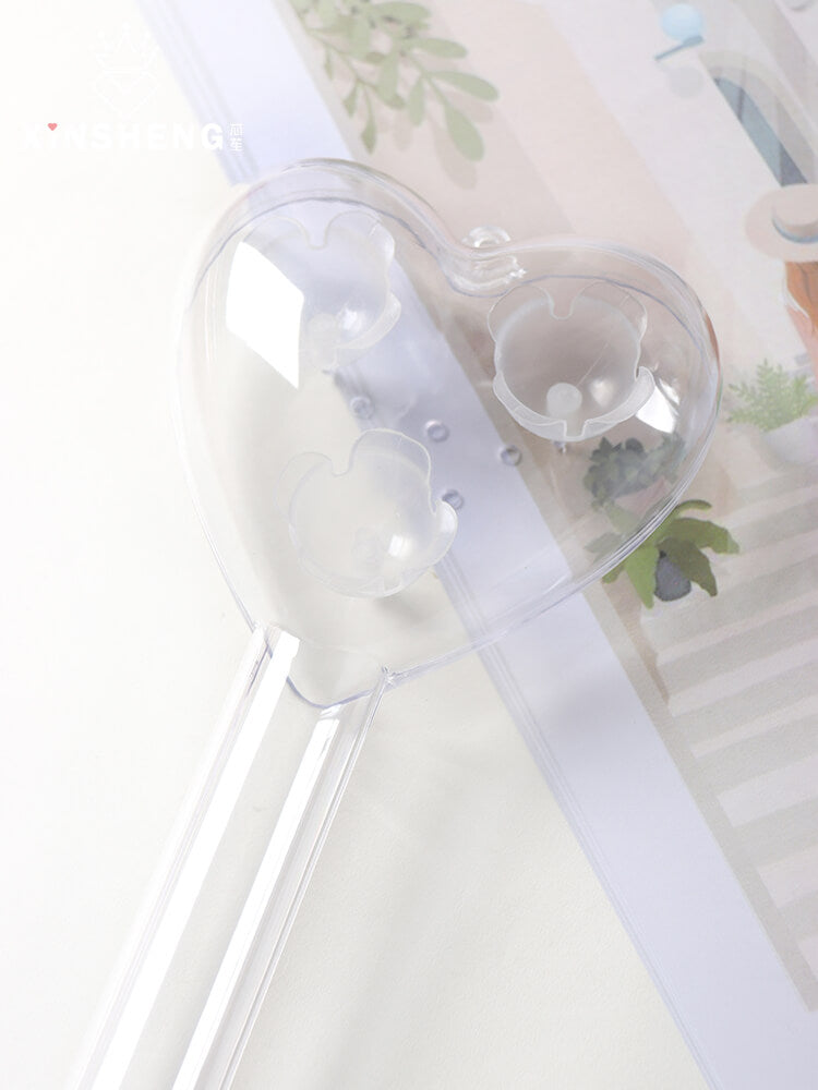Happy Heart Acrylic Heart Shaped Baton Flower Box
