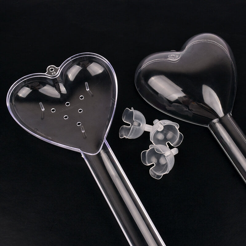 Happy Heart Acrylic Heart Shaped Baton Flower Box